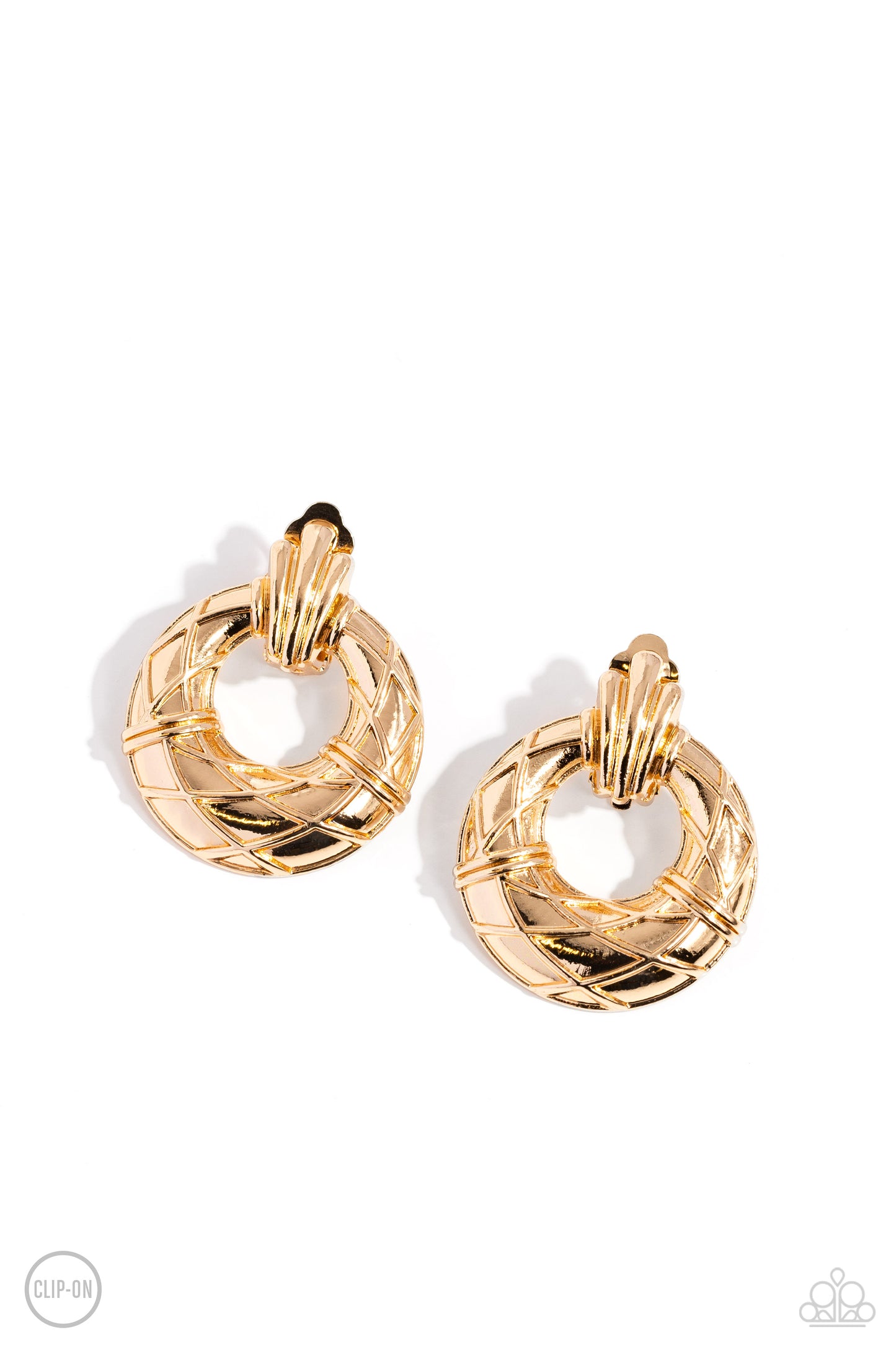 Paparazzi Acessories - Metro Voyage - Gold Earring