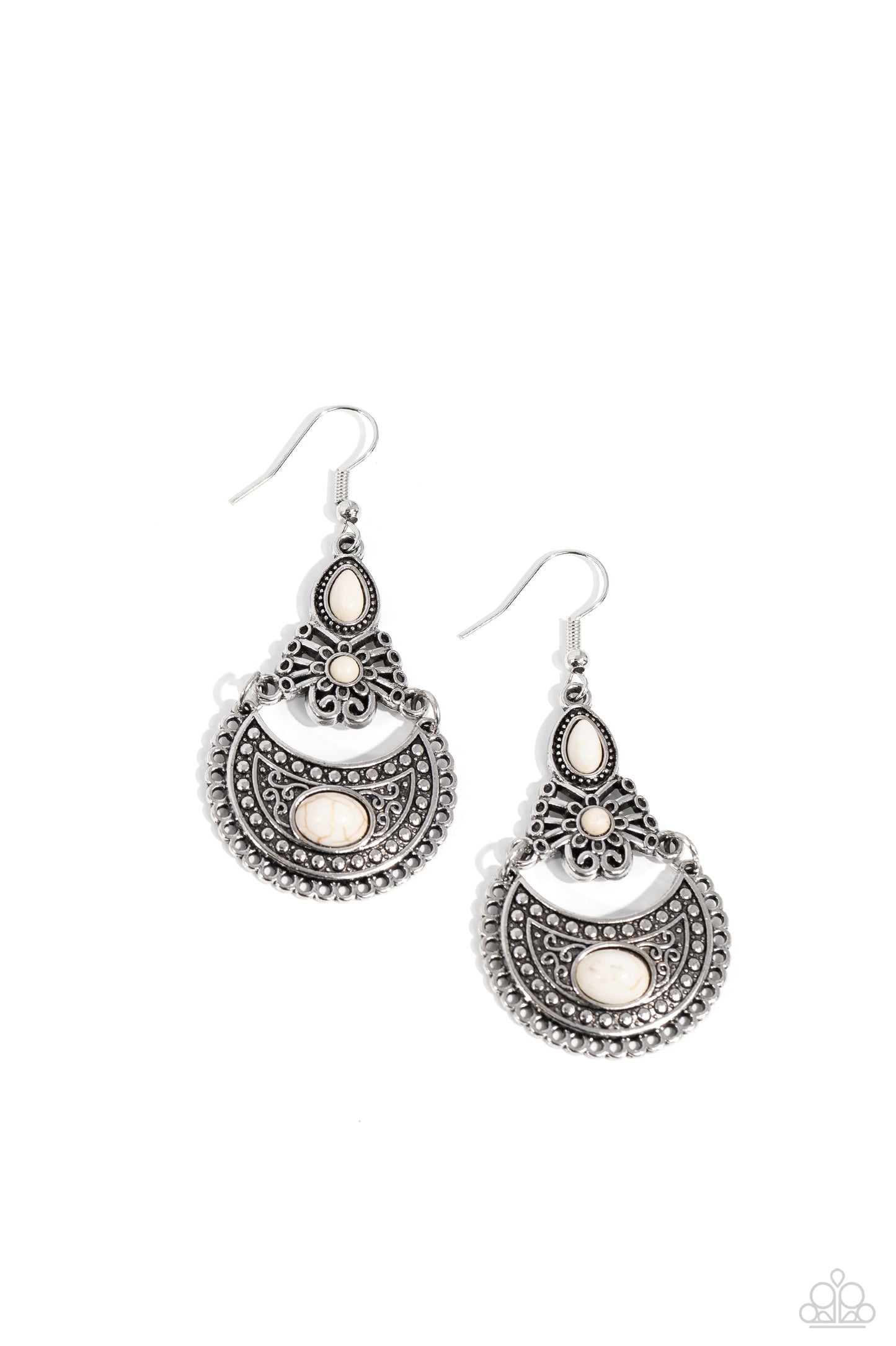 Paparazzi Accessories - Sahara Samba - White Earring