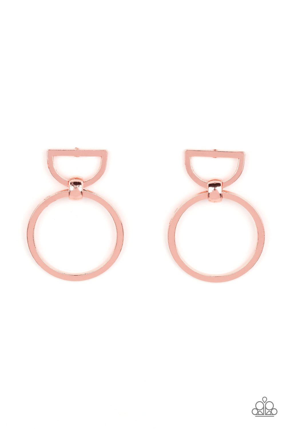 Paparazzi Accessories - CONTOUR Guide - Copper Earring
