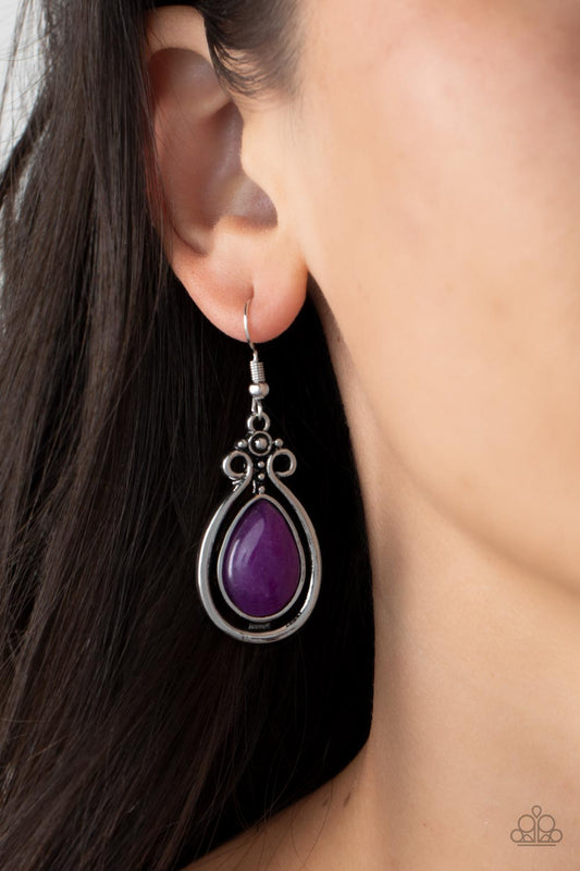 Paparazzi Accessories - Mountain Mantra - Purple Earring