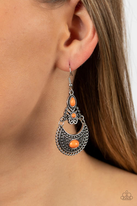 Paparazzi Accessories - Sahara Samba - Orange Earring