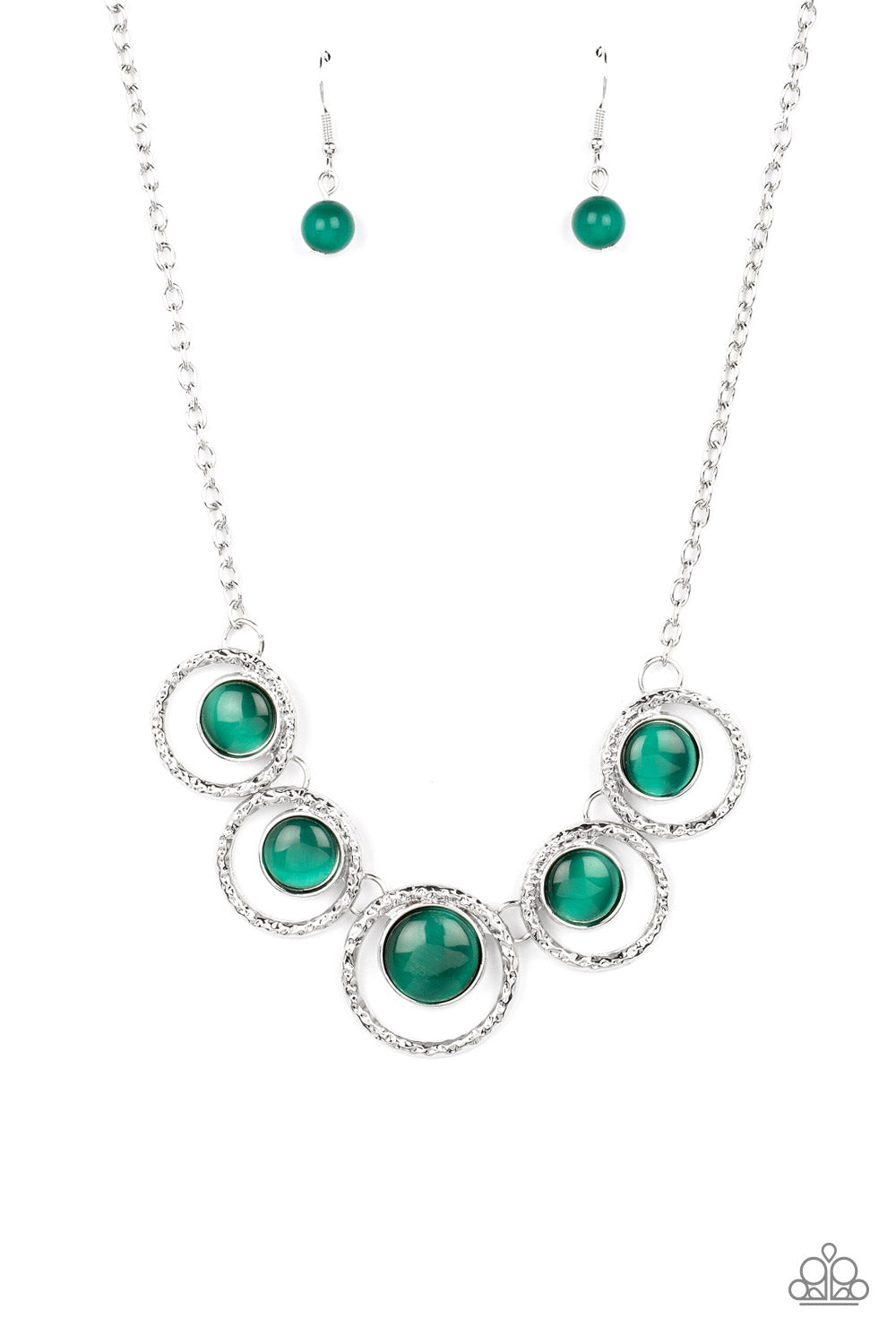 Paparazzi Accessories - Elliptical Enchantment - Green Necklace