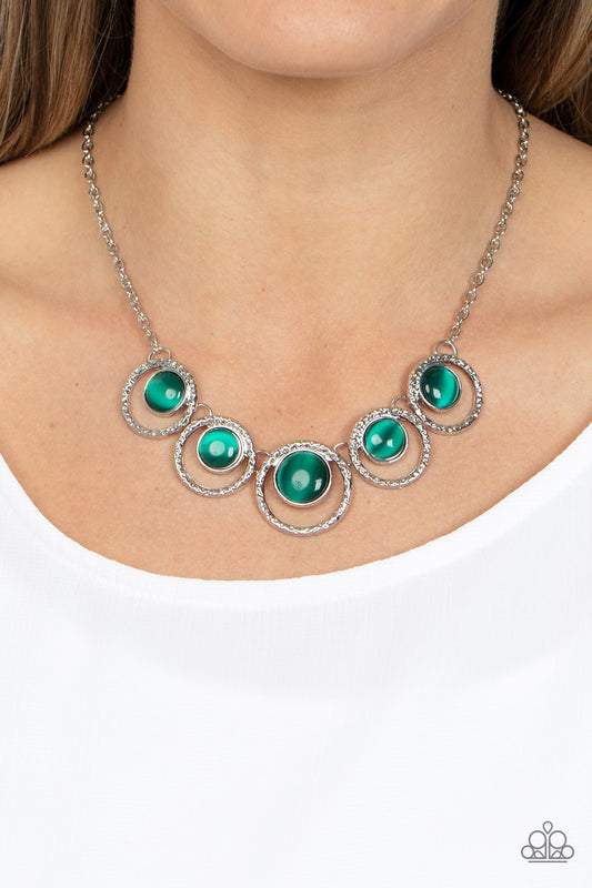 Paparazzi Accessories - Elliptical Enchantment - Green Necklace