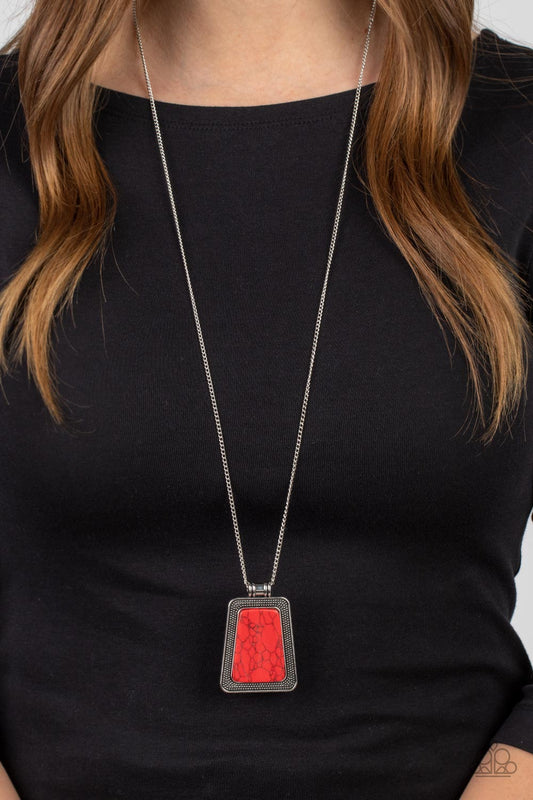 Paparazzi Accessories - Private Plateau - Red Necklace