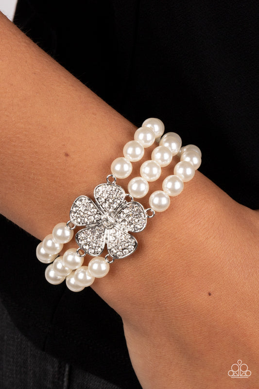 Paparazzi Accessories - Park Avenue Orchard - White Bracelet