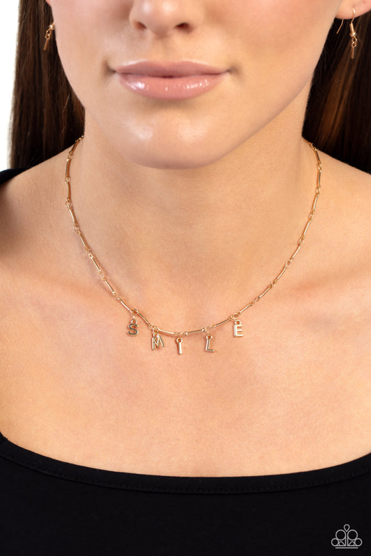 Paparazzi Accessories - Say My Name - Gold Necklace