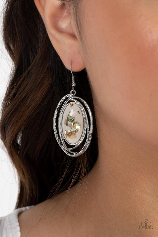 Paprazzi Accessories - Ocean Floor Oracle - White Earring