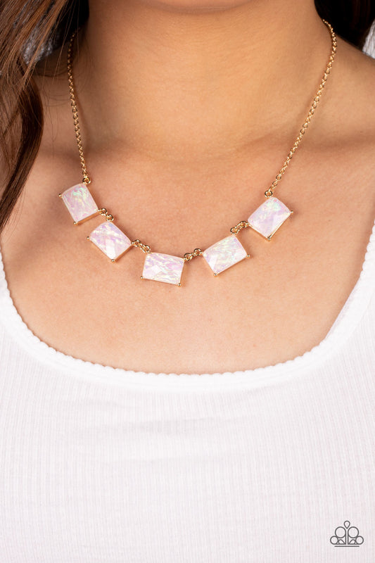 Paparazzi Accessories - Opalescent Oblivion - Gold Necklace