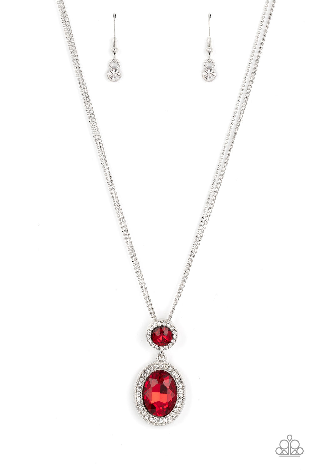 Paparazzi Accessoires - Castle Diamonds - Red Necklace