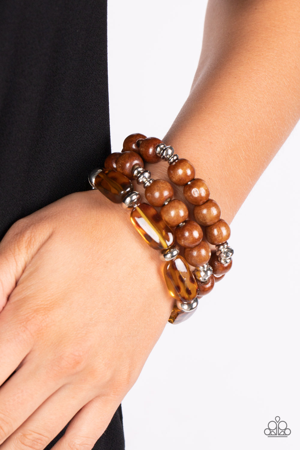 Paparazzi Accessories - WILD-Mannered - Brown Bracelet