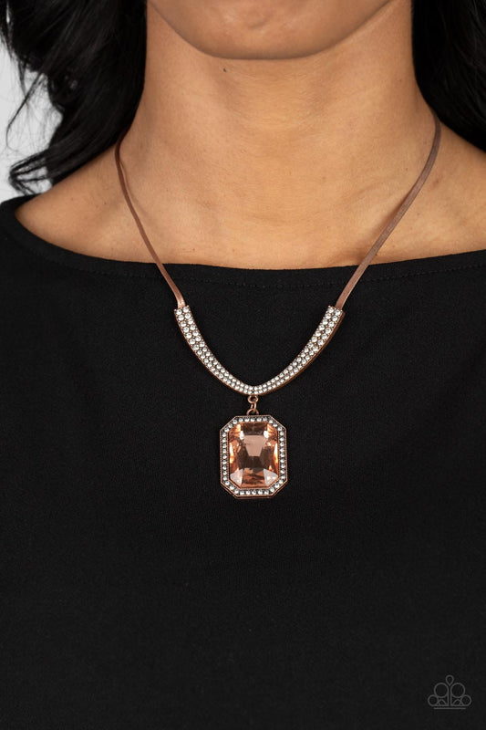 Paparazzi Accessories - Fit for a DRAMA QUEEN - Copper Necklace