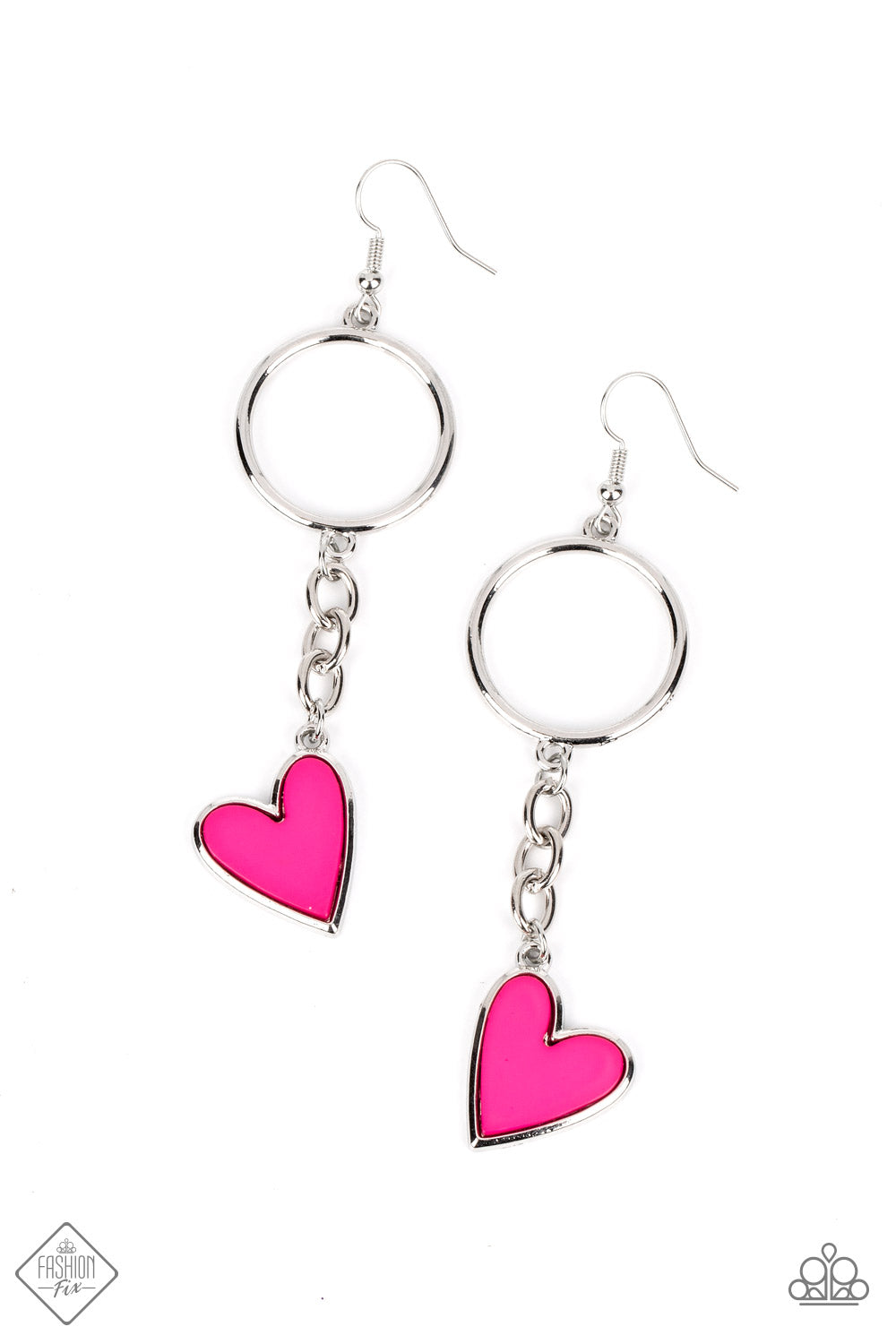 Paparazzi Accessories - Don’t Miss a HEARTBEAT - Pink Earring