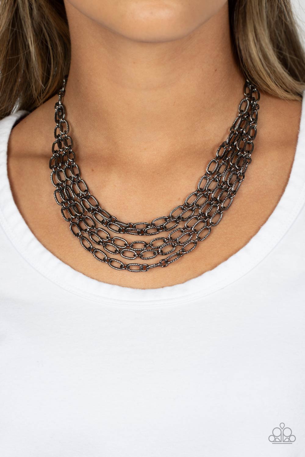 Paparazzi Accessories - House of CHAIN - Black Necklace