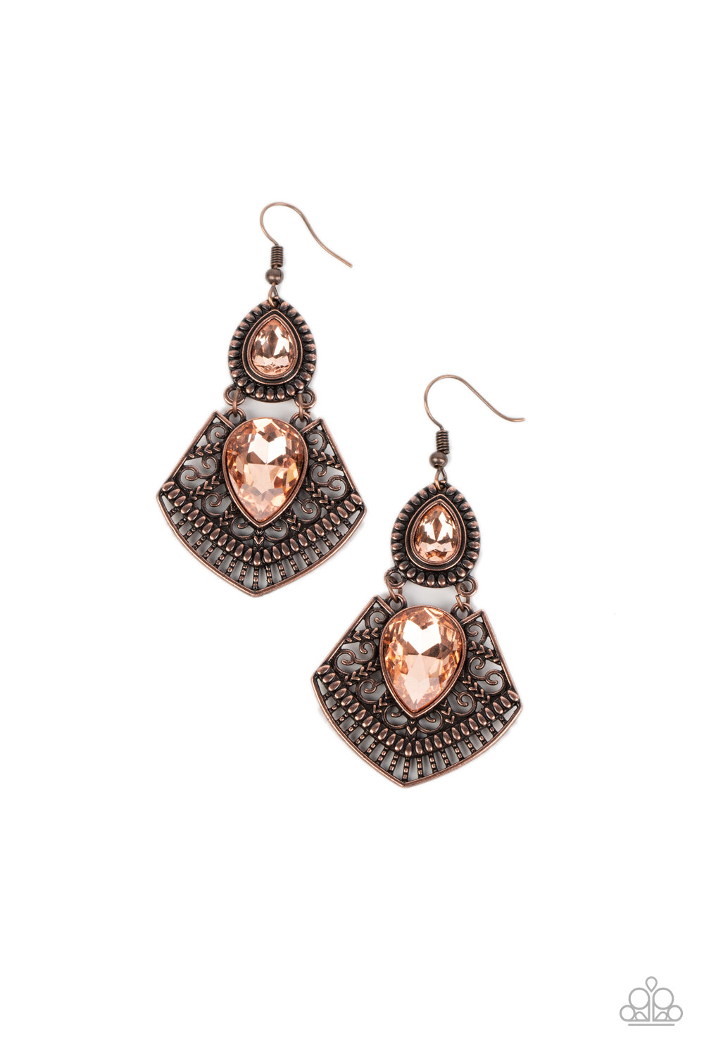 Paparazzi Accessories - Royal Remix - Copper Earring