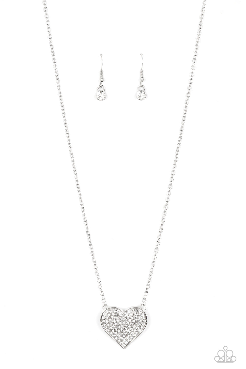 Paparazzi Accessories - Spellbinding Sweetheart - White Necklace