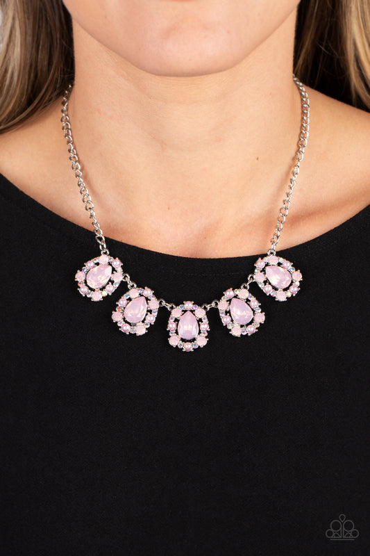 Paparazzi Accessories - Pearly Pond - Pink Necklace