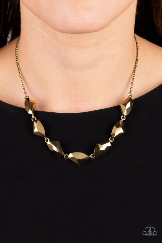 Paparazzi Accessories - Raw Rapture - Brass Necklace