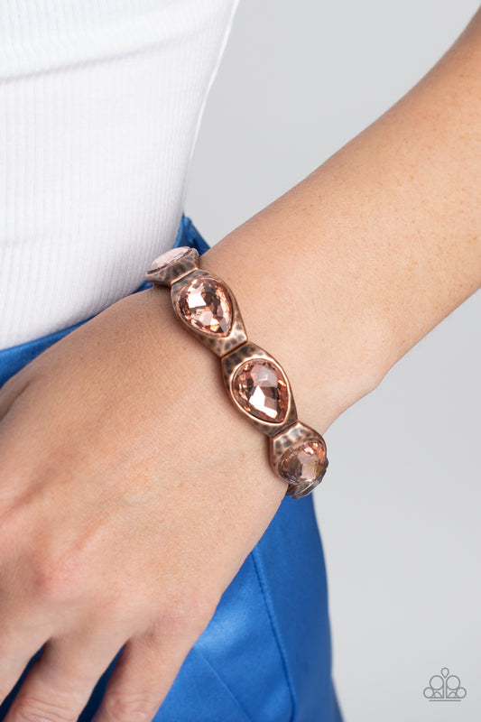 Paparazzi Accessories - Formal Fanfare - Copper Bracelet