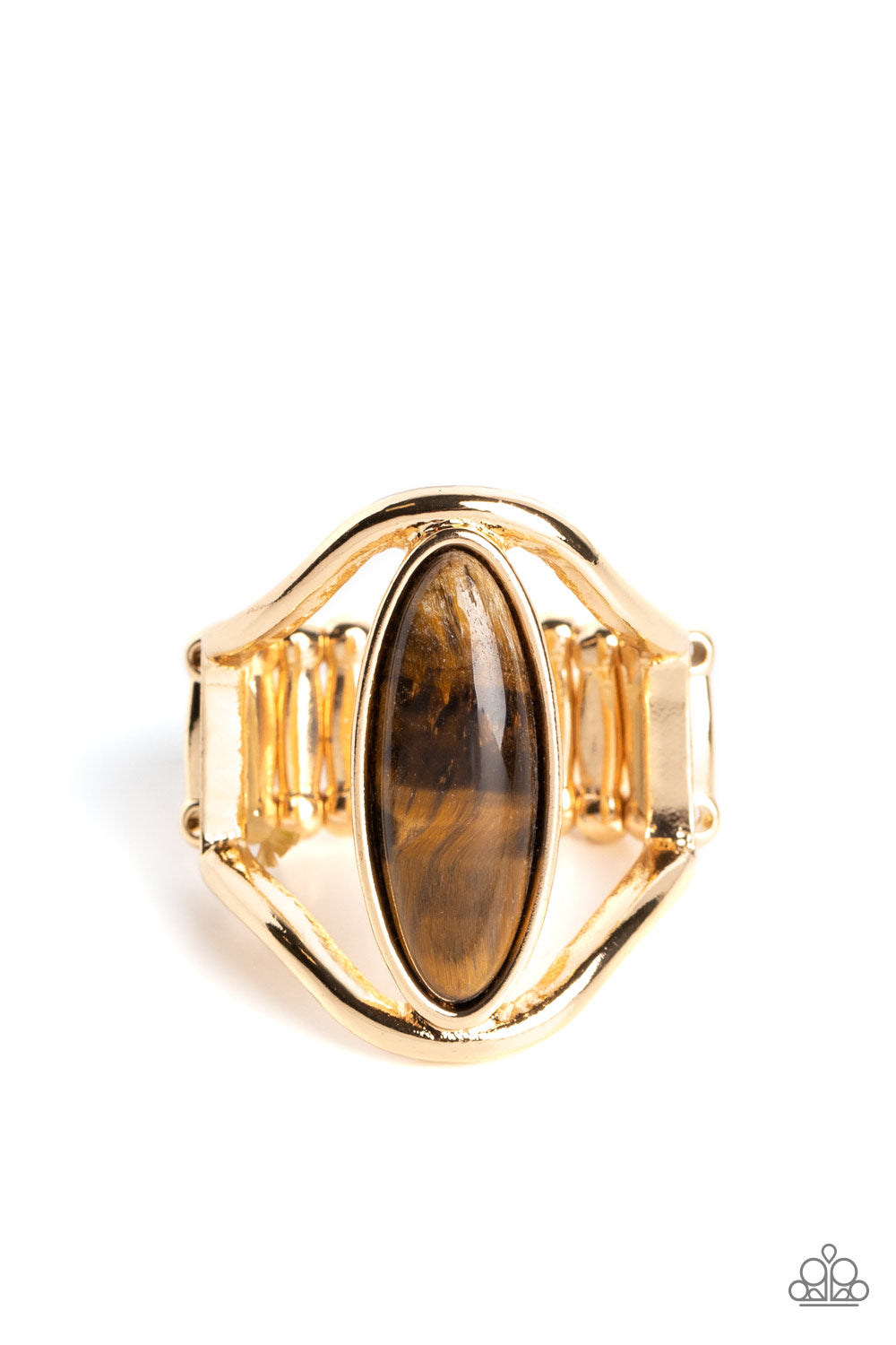 Paparazzi Accessories - Spartan Stone - Brown Ring