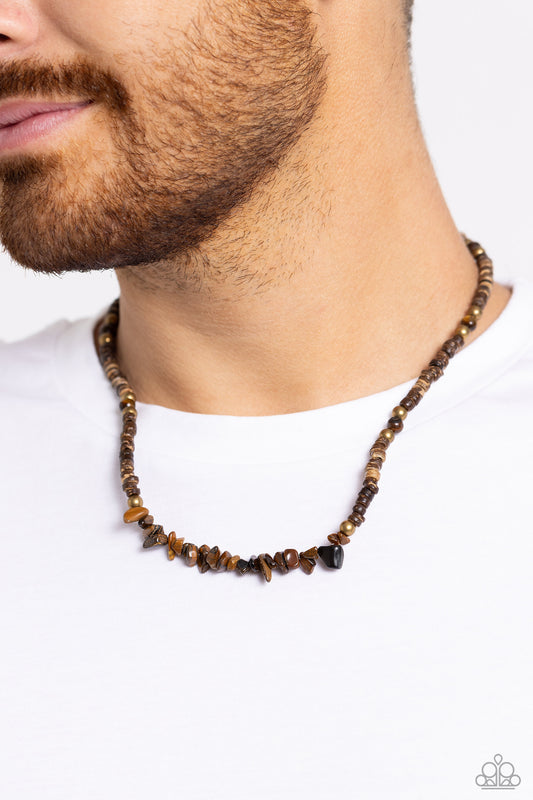 Paparazzi Accessories - Wild Woodcutter - Brass Necklace