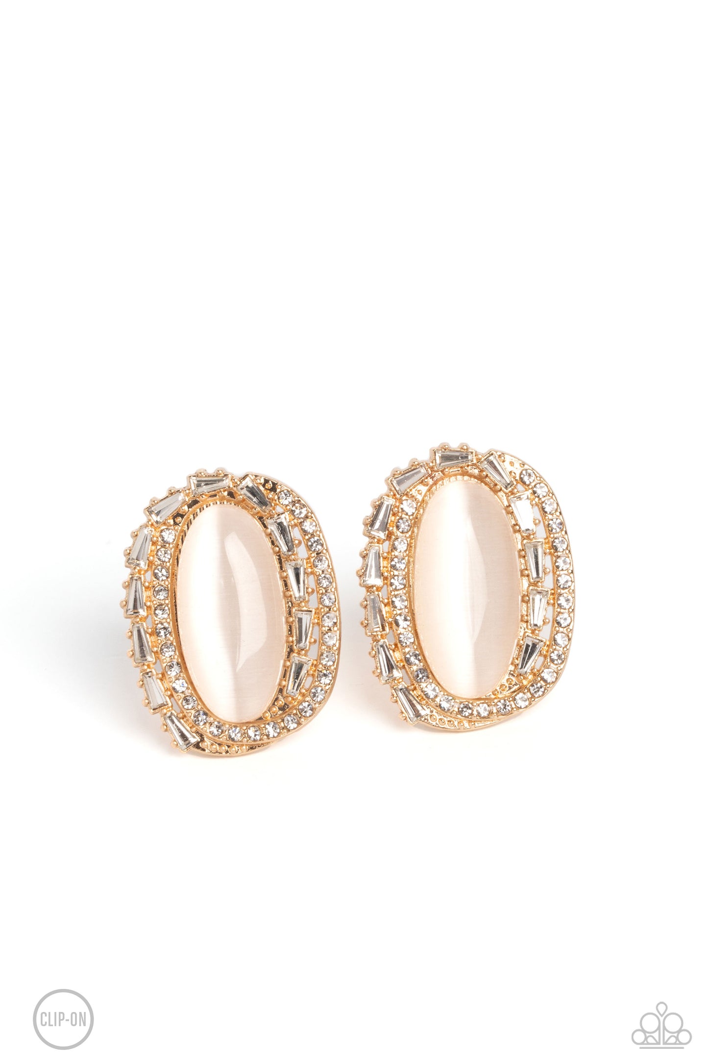 Paparazzi Accessories - Shimmery Statement - Gold Earring