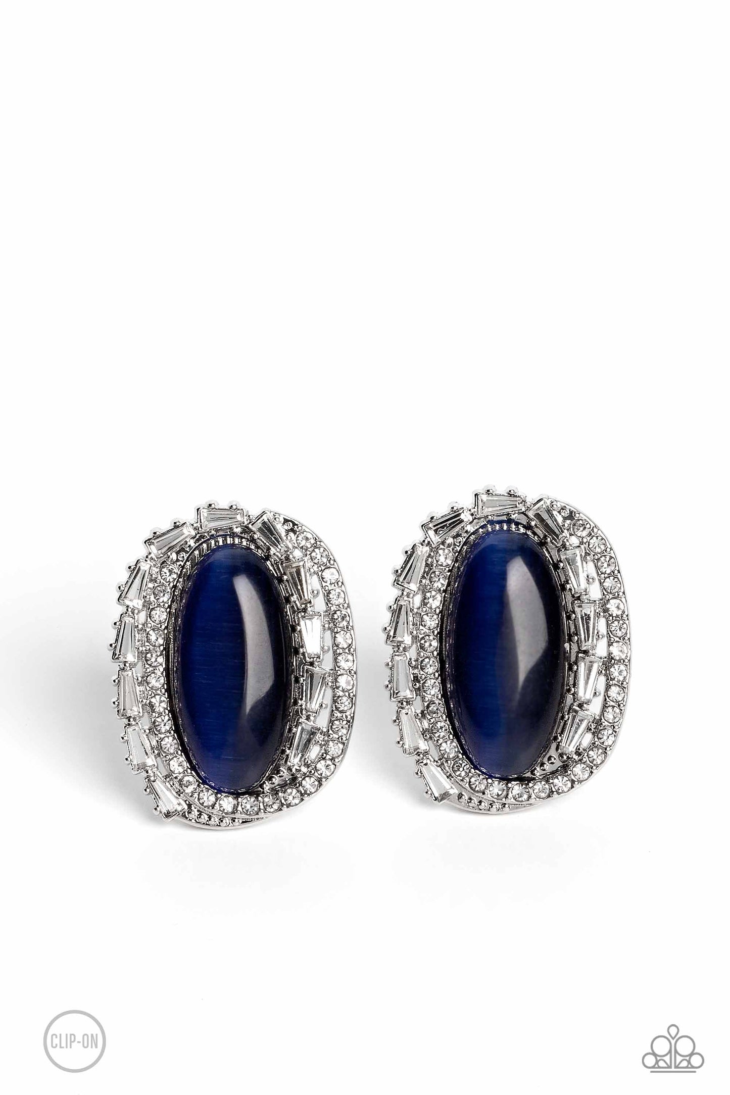 Paparazzi Accessories - Shimmery Statement - Blue Earring