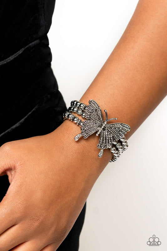 Paparazzi Accessories - First WINGS First - White Bracelet