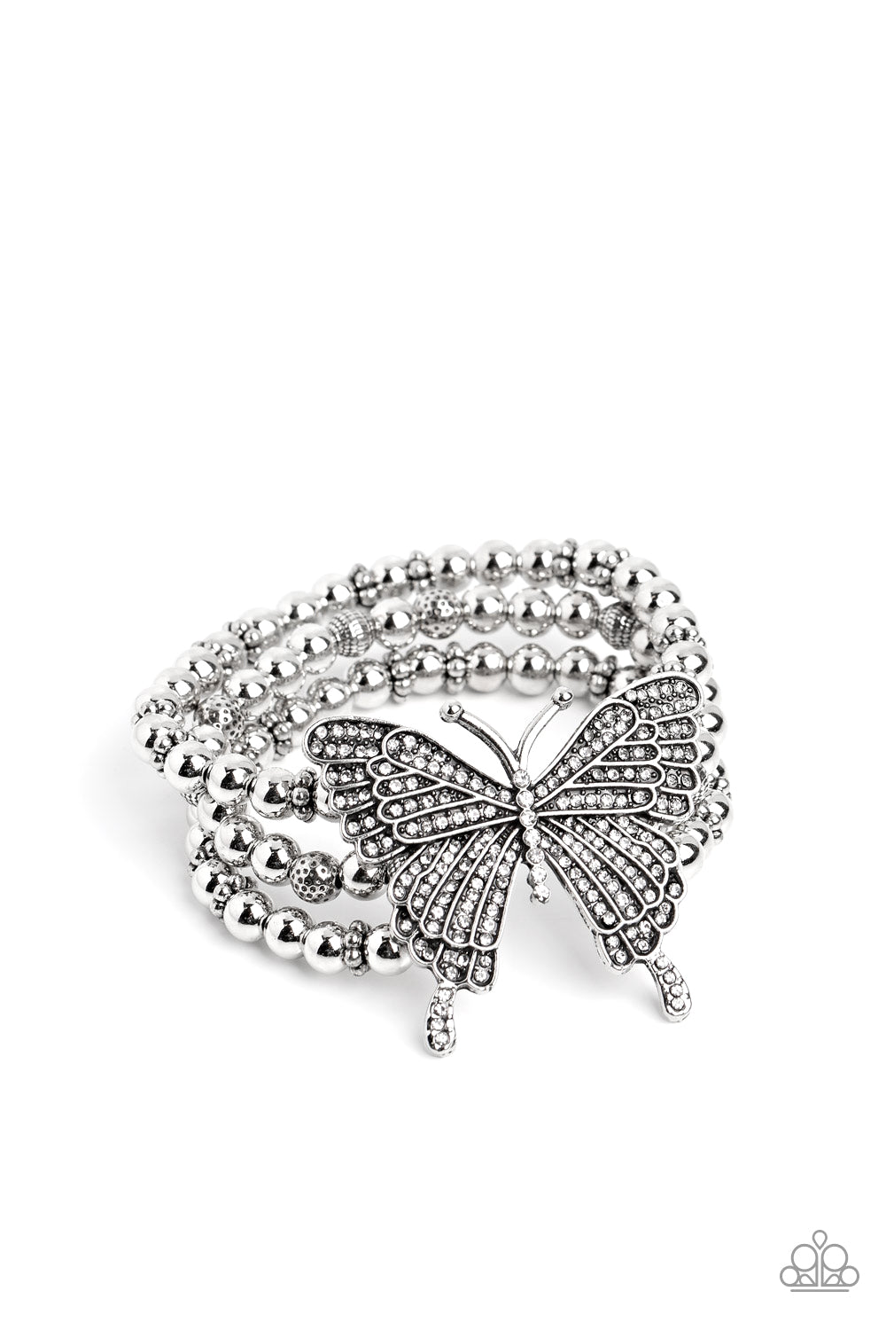 Paparazzi Accessories - First WINGS First - White Bracelet