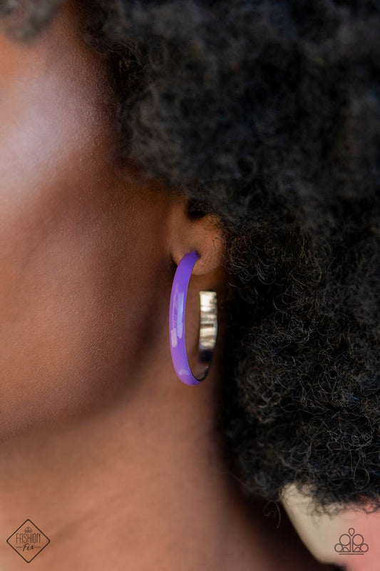 Paparazzi Accessories - Groovy Glissando - Purple Earrings