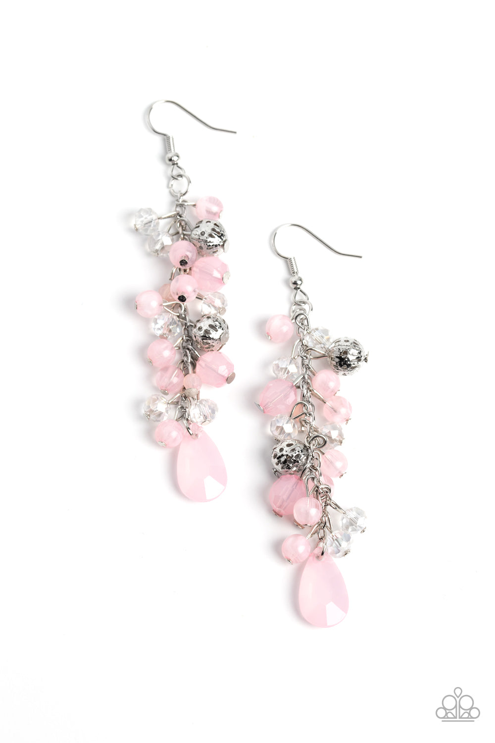 Paparazzi Accessories - Cheeky Cascade - Pink Earrings