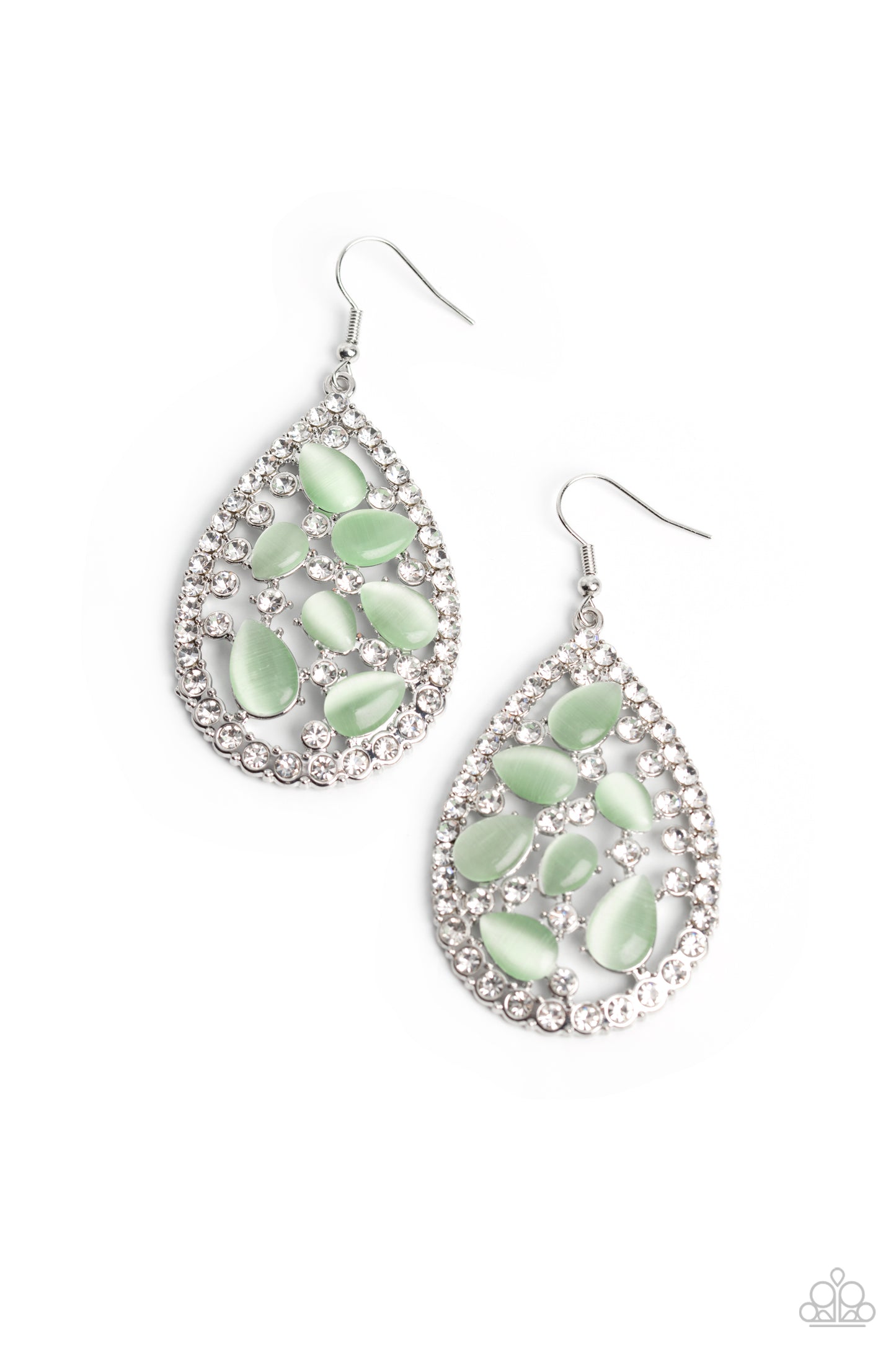 Paparazzi Accessories - Cats Eye Class - Green Earring