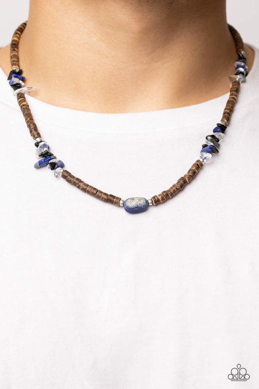 Paparazzi Accessories - Stony Survivor - Blue Necklace