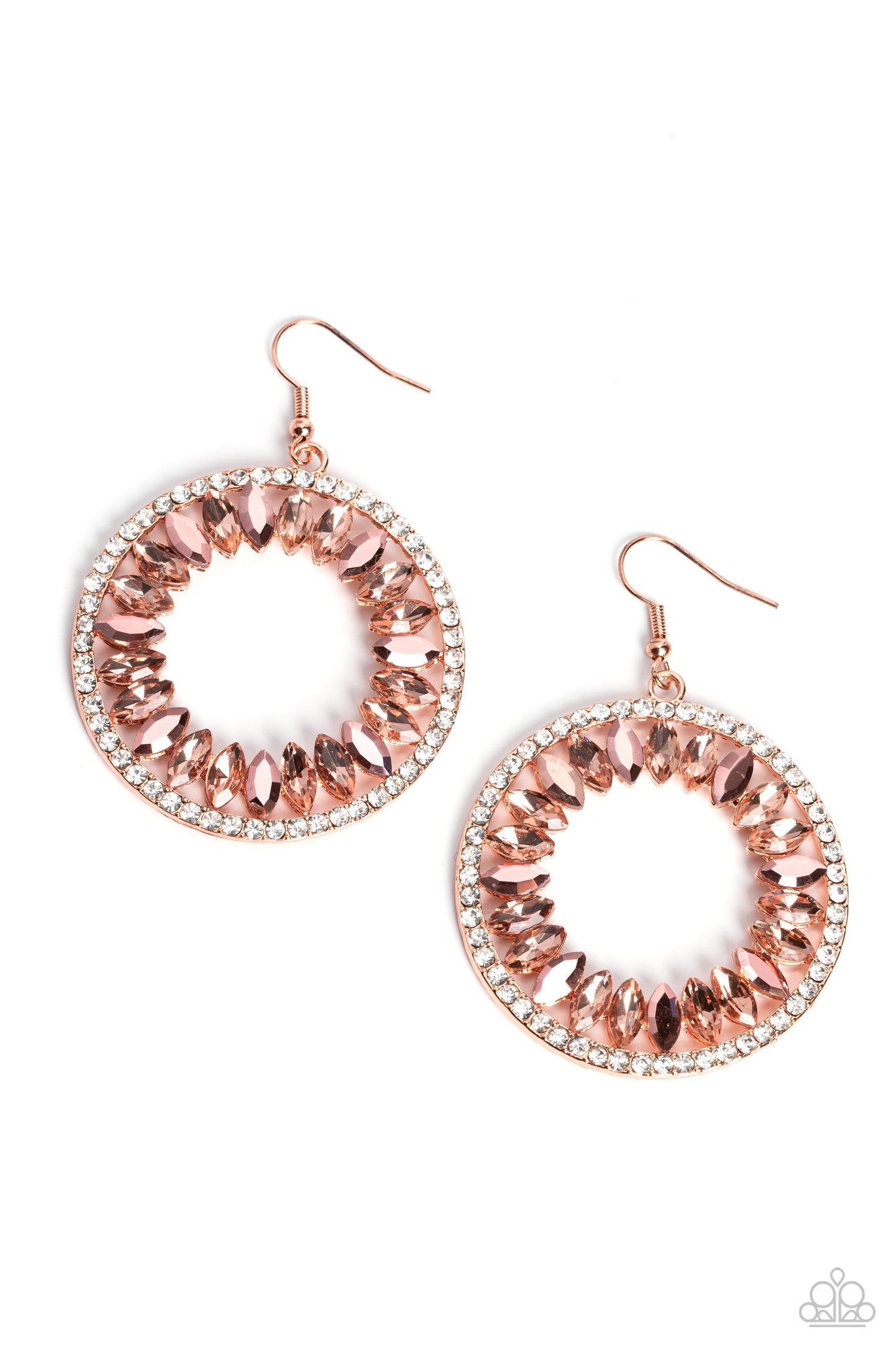 Paparazzi Accessories - Wall Street Wreaths - Copper Earring