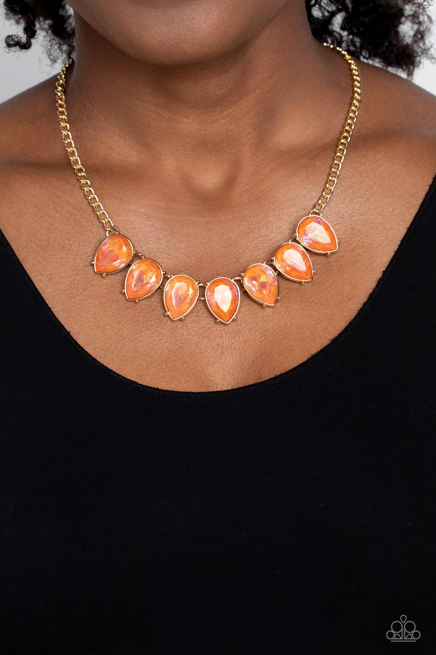 Paparazzi Accessories - FLIRTY Dancing - Orange Necklace