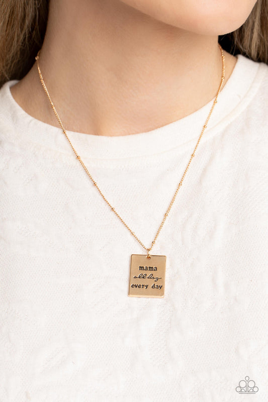 Paparazzi Accessories - Mama MVP - Gold Necklace