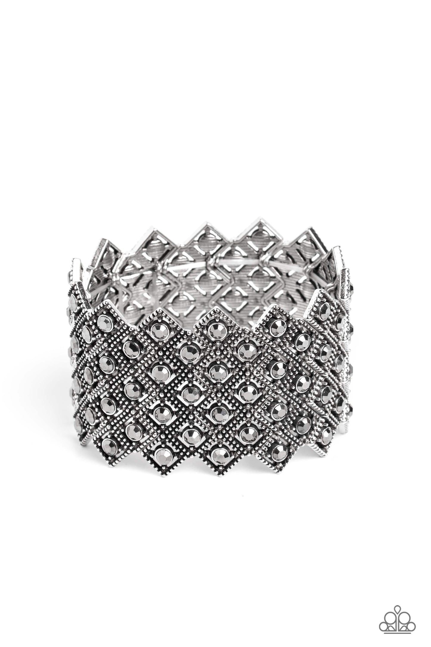 Paparazzi Accessories - DECO in the Rough - Silver Bracelet