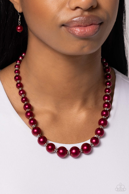 Paparazzi Accessories - Manhattan Mogul - Red Necklace