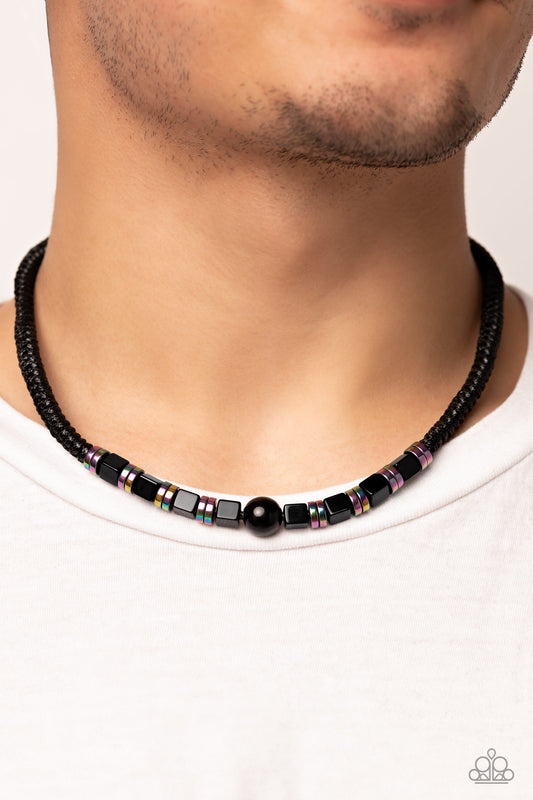 Paparazzi Accessories - Oil Spill Orbit - Black Necklace
