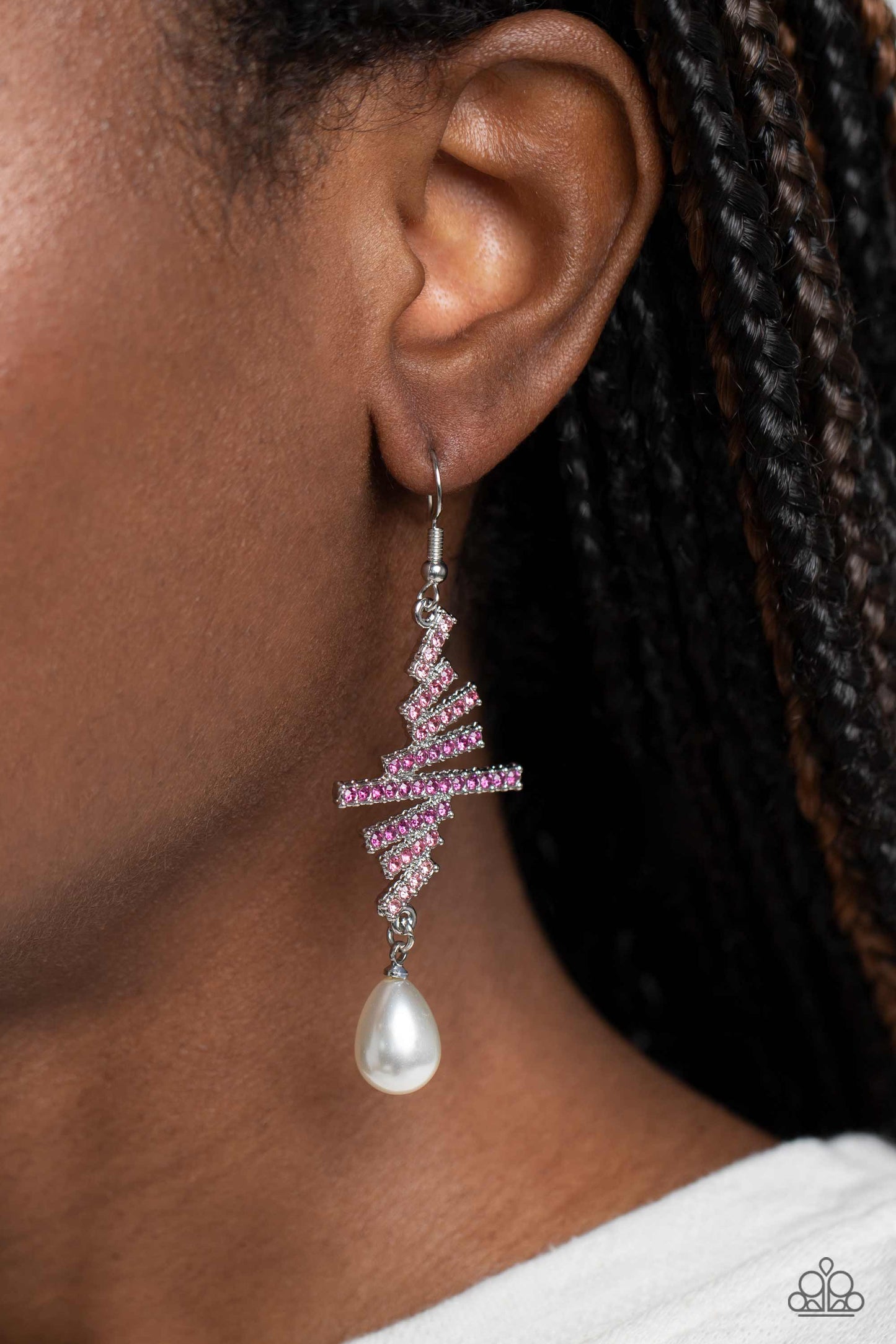 Paparazzi Accessories - Timeless Tapestry - Pink Earrings