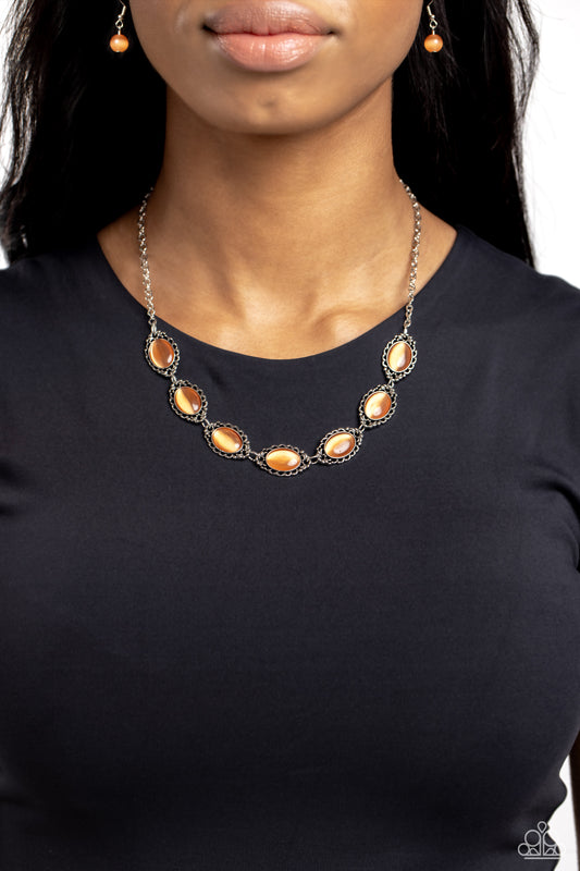 Paparazzi Accessories - Framed in France - Orange Necklace