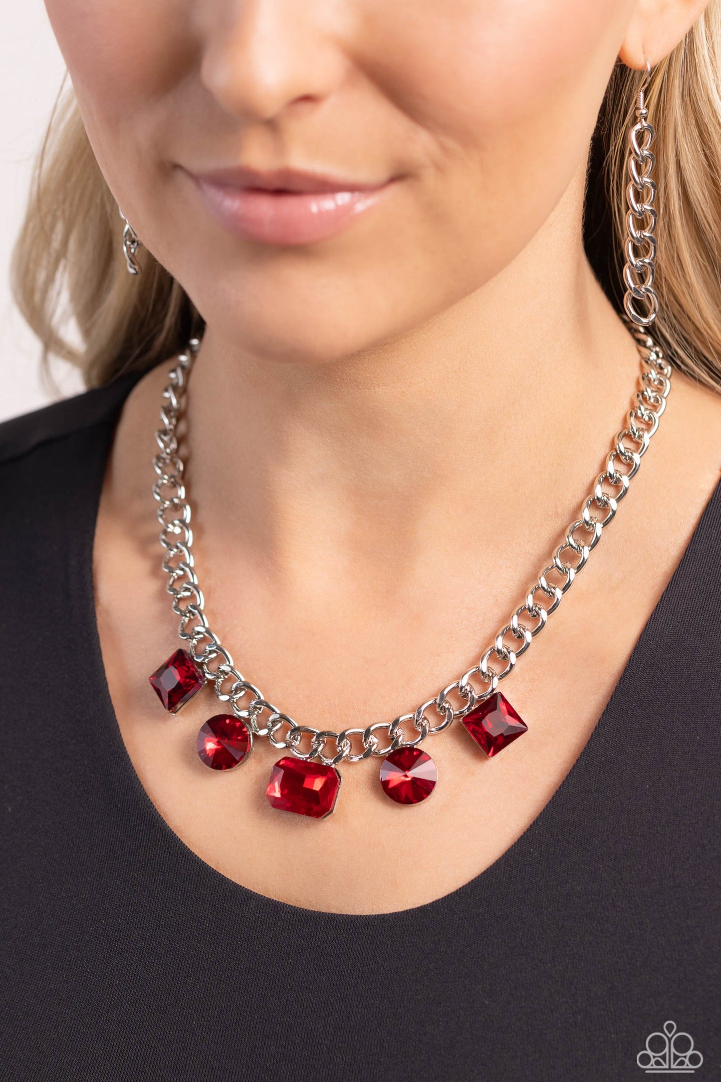 Paparazzi Accessories - Alternating Audacity - Red Necklace