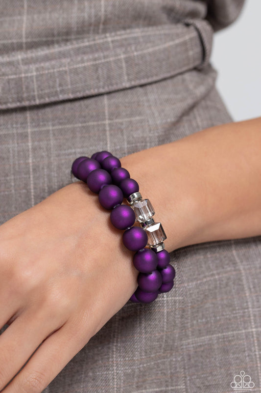 Paparazzi Accessories - Shopaholic Showdown - Purple Bracelet