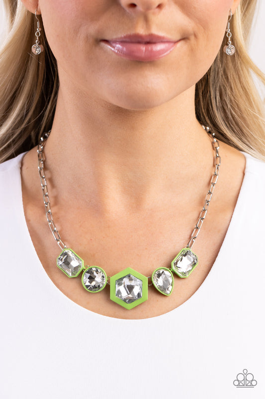 Paprazzi Accessories - Evolving Elegance - Green Necklace