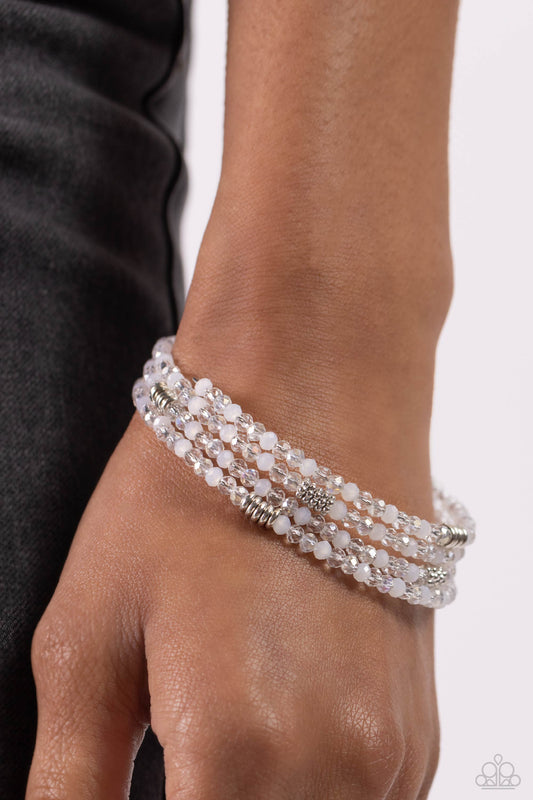 Paparazzi Accessories - Dreamy Debut - White Bracelet