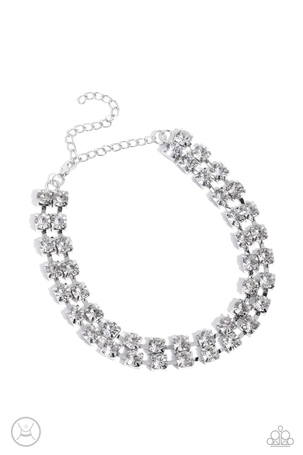 Paparazzi Accessories - Glistening Gallery - White Necklace