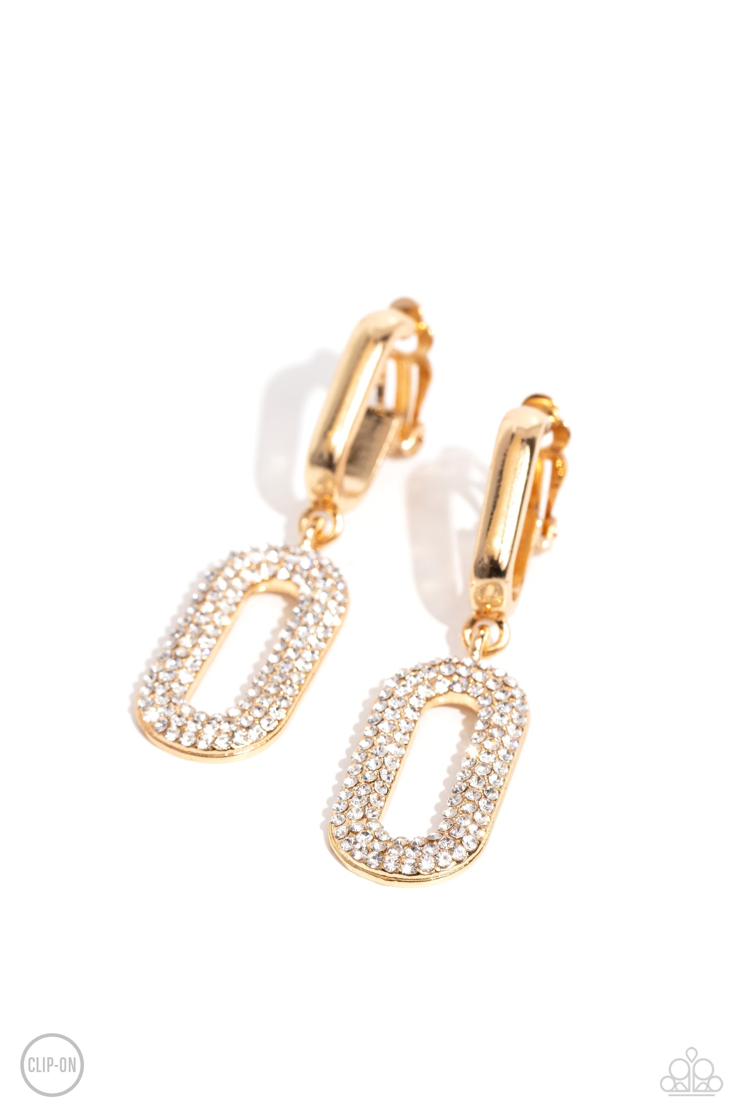 Paparazzi Accessories - Linked Luxury - Gold Earring