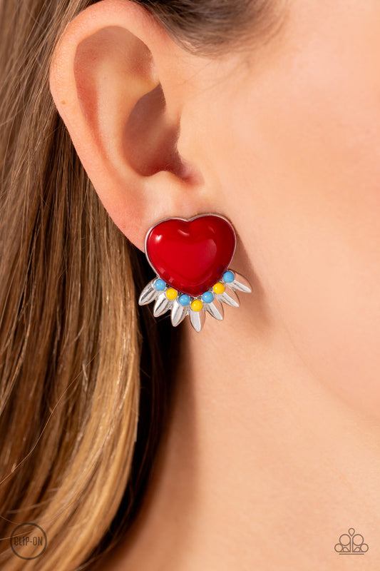 Paparazzi Accessories - Spring Story - Red Earring