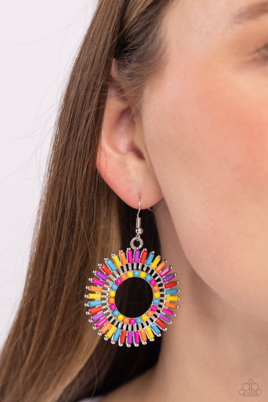 Paparazzi Accessories - Ferris Wheel Finale - Multi Earring