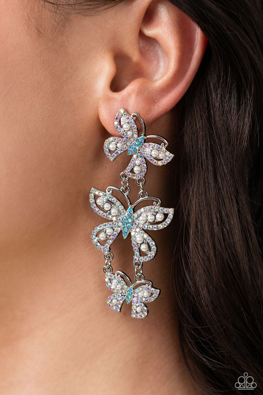 Paparazzi Accessories - Fluttering Finale - Multi Earrings