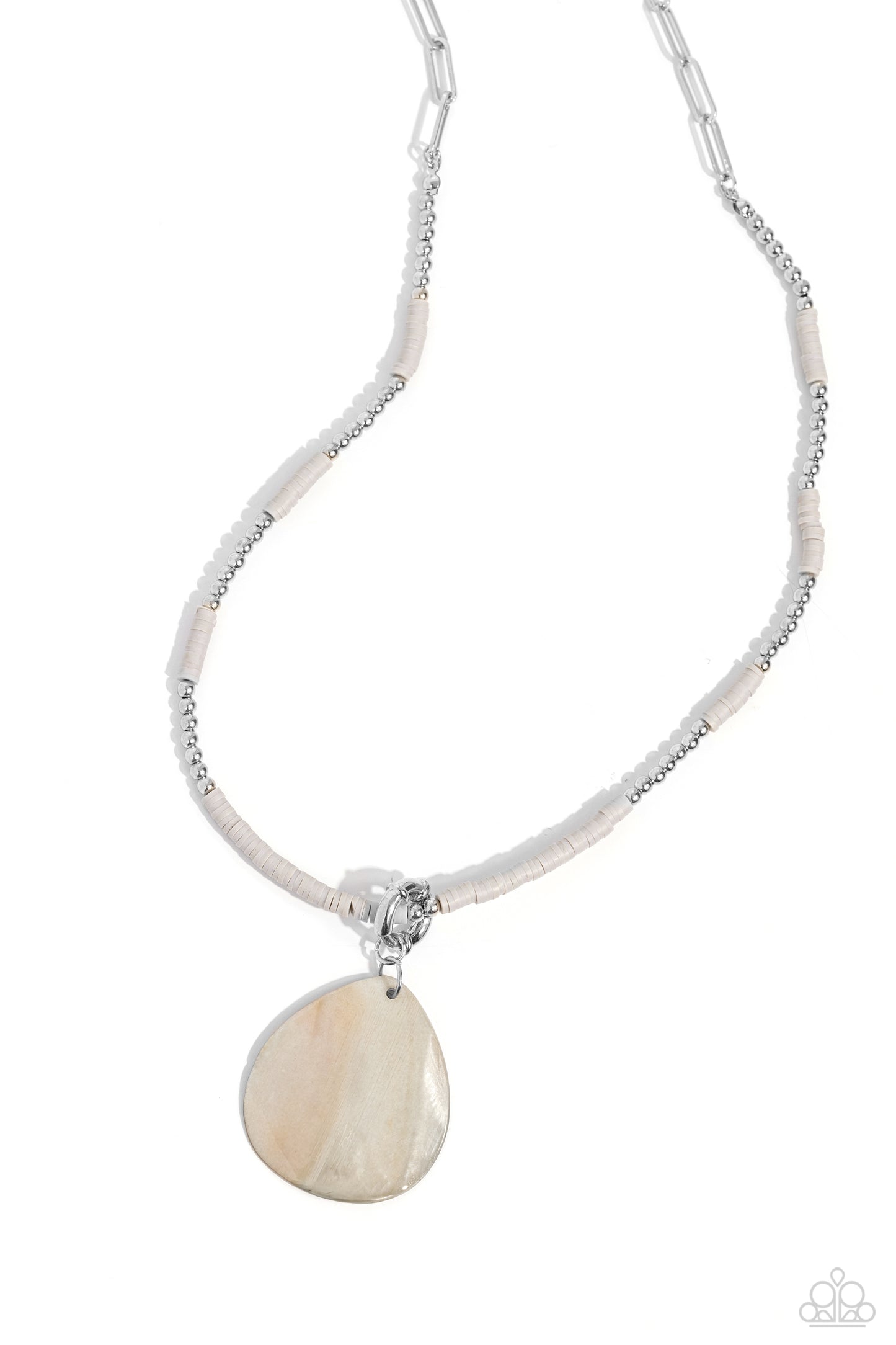 Paparazzi Accessories - SHELL Me A Story - Silver Necklace